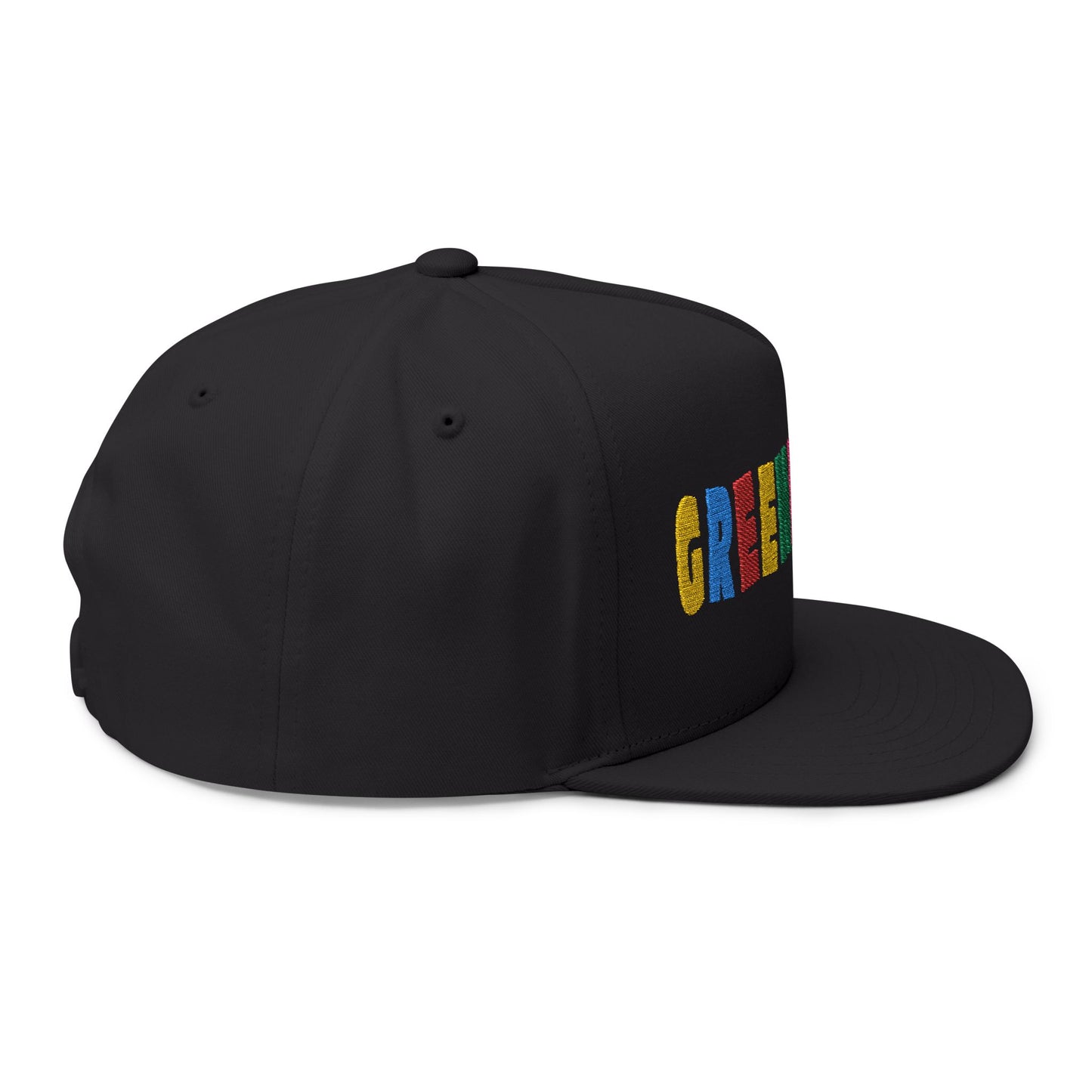 Flat Bill Cap with 'GREENBEAVER' Embroidery