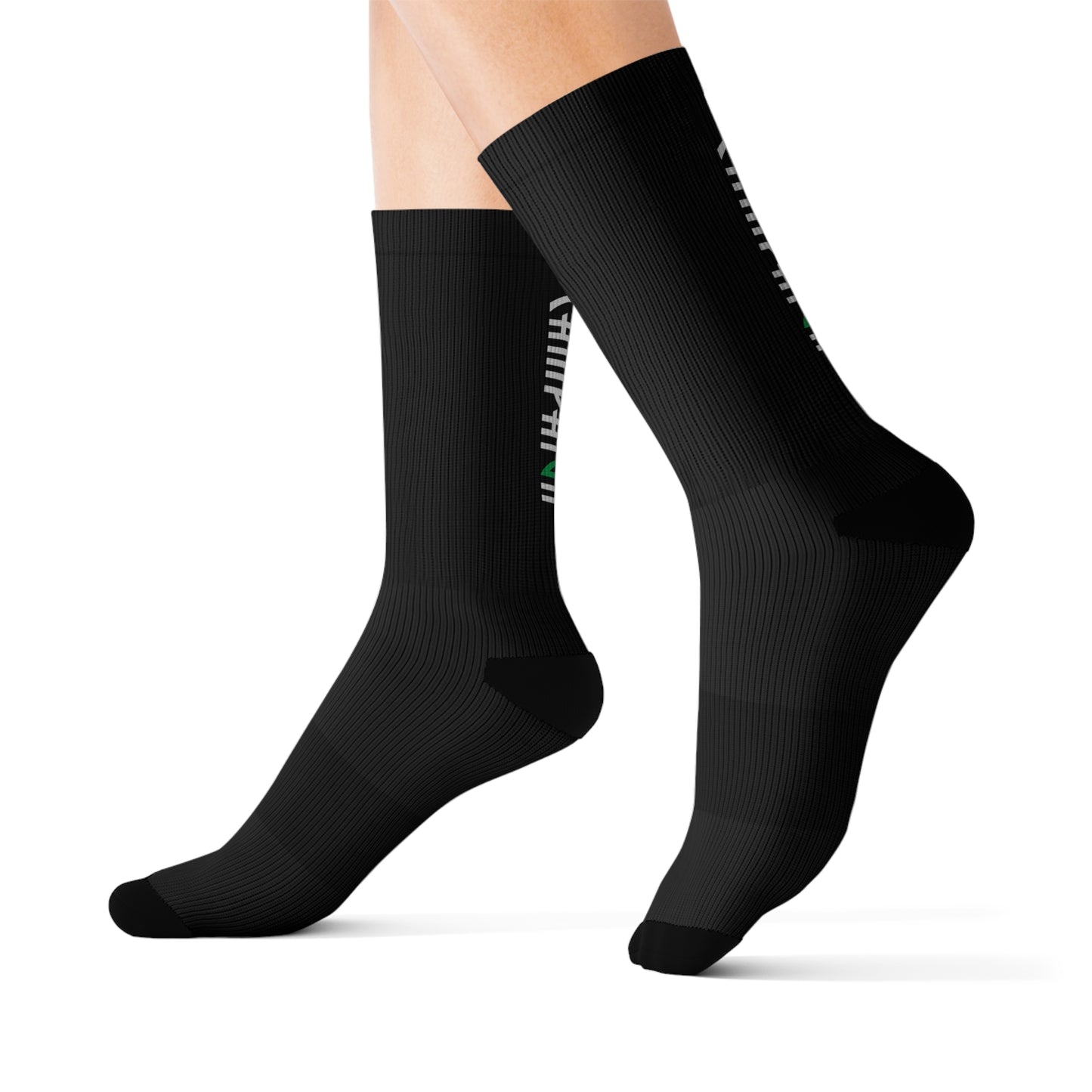 'Campaign' Black Sublimation Socks, Trendy Socks for Everyday Wear