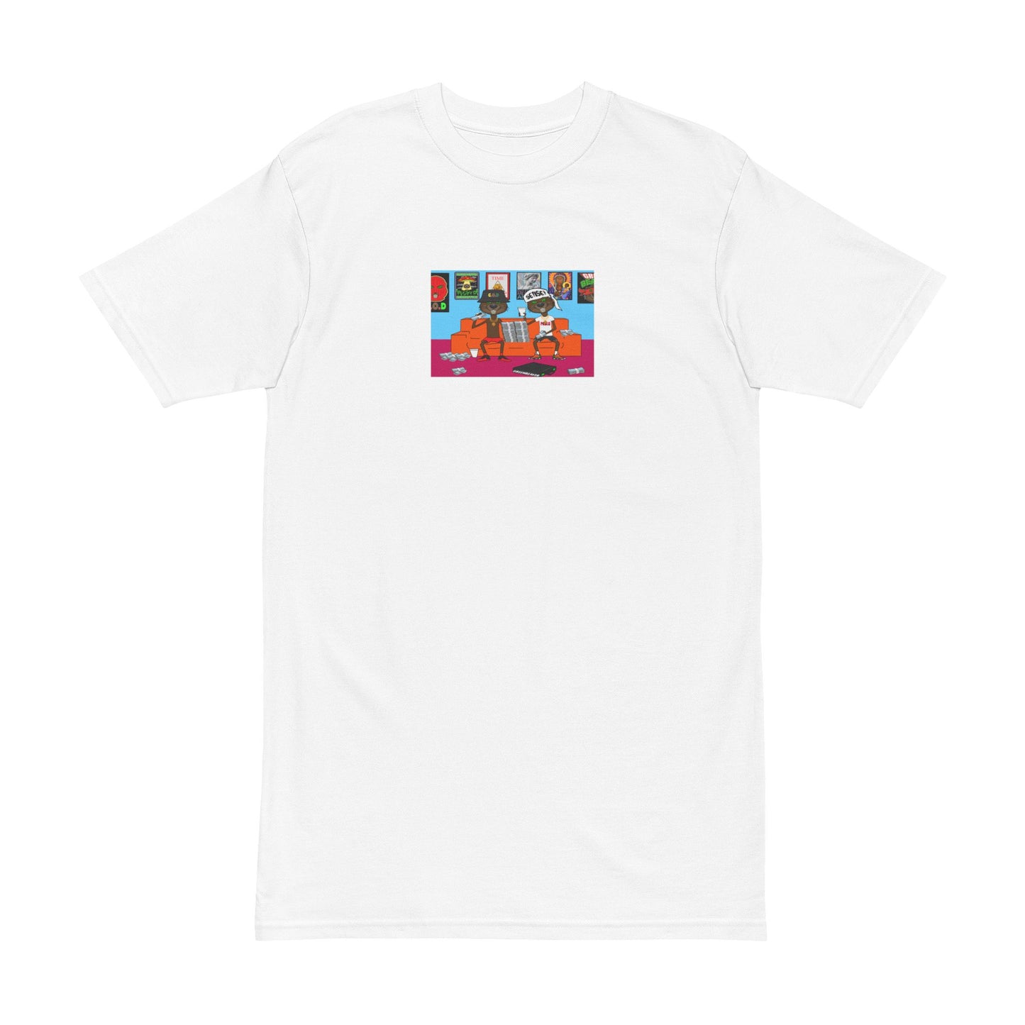 Two Beavers One Couch Men's Heavyweight Tee, Graphic T-Shirt, Unique Casual Wear