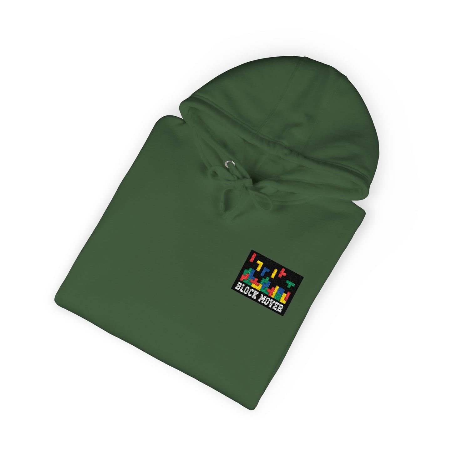 'Block Mover' Embroidered Unisex Fleece Hoodie, Cozy Sweatshirt, Trendy Pullover, Casual Wear, Everyday Comfort