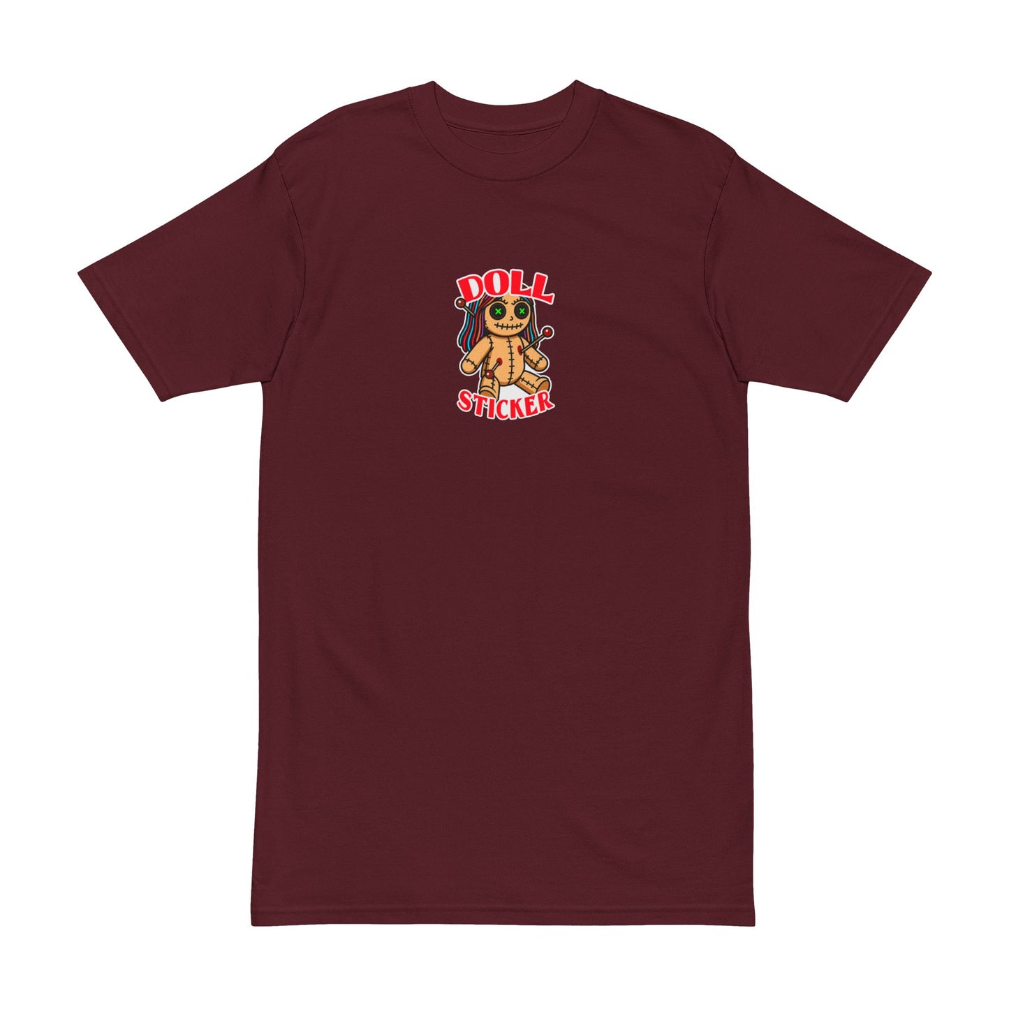 Men's Graphic Tee - Retro Doll Sticker Design, Casual Street Wear