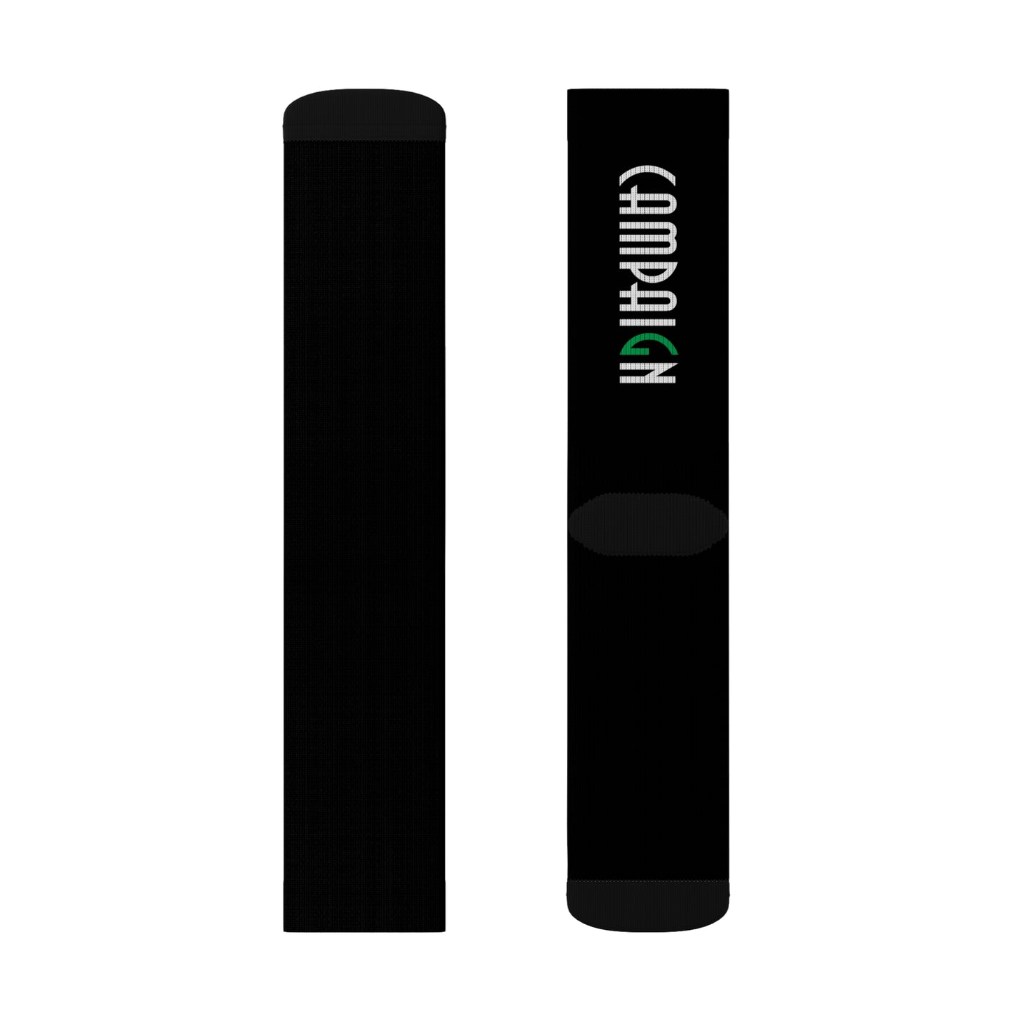 'Campaign' Black Sublimation Socks, Trendy Socks for Everyday Wear