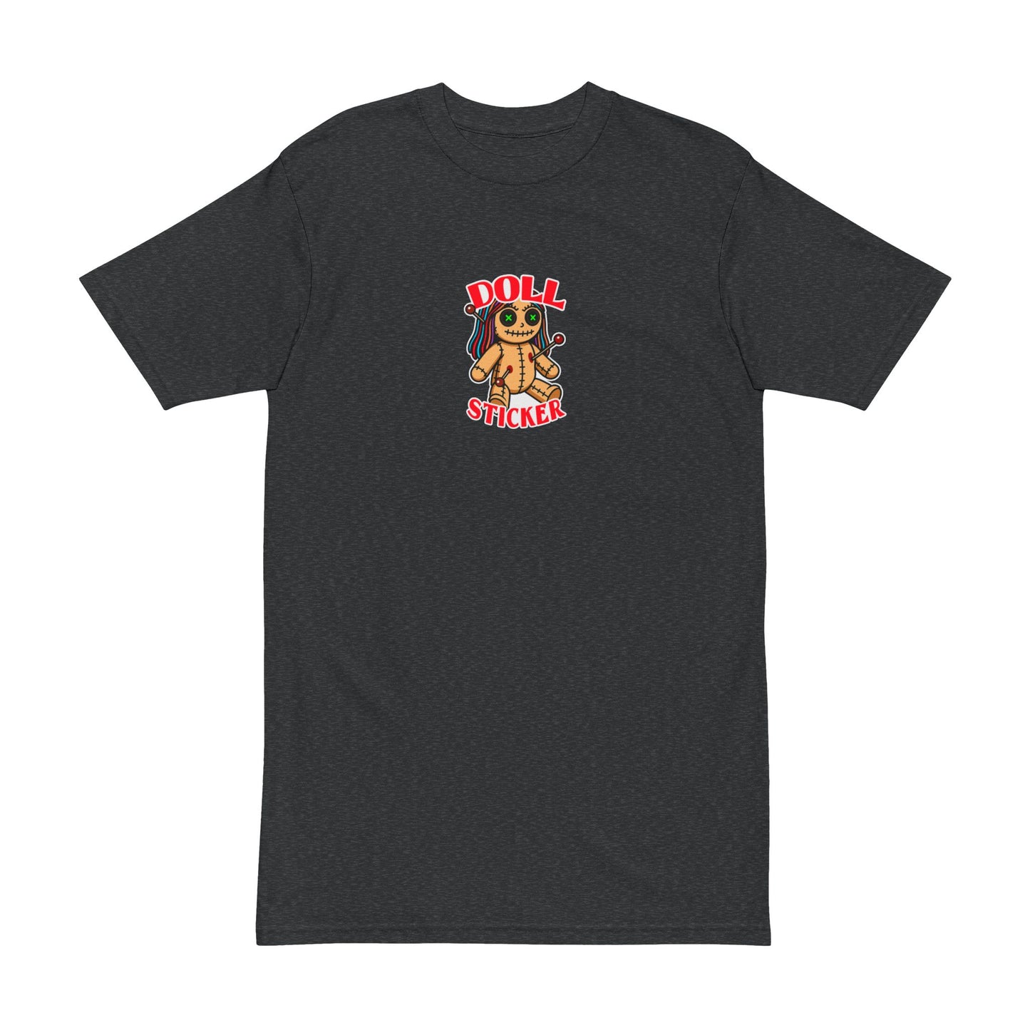 Men's Graphic Tee - Retro Doll Sticker Design, Casual Street Wear