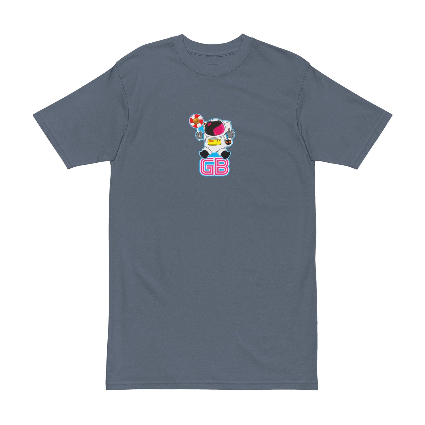 Men's Heavyweight Tee with Space Beaver Design, Streetwear Style