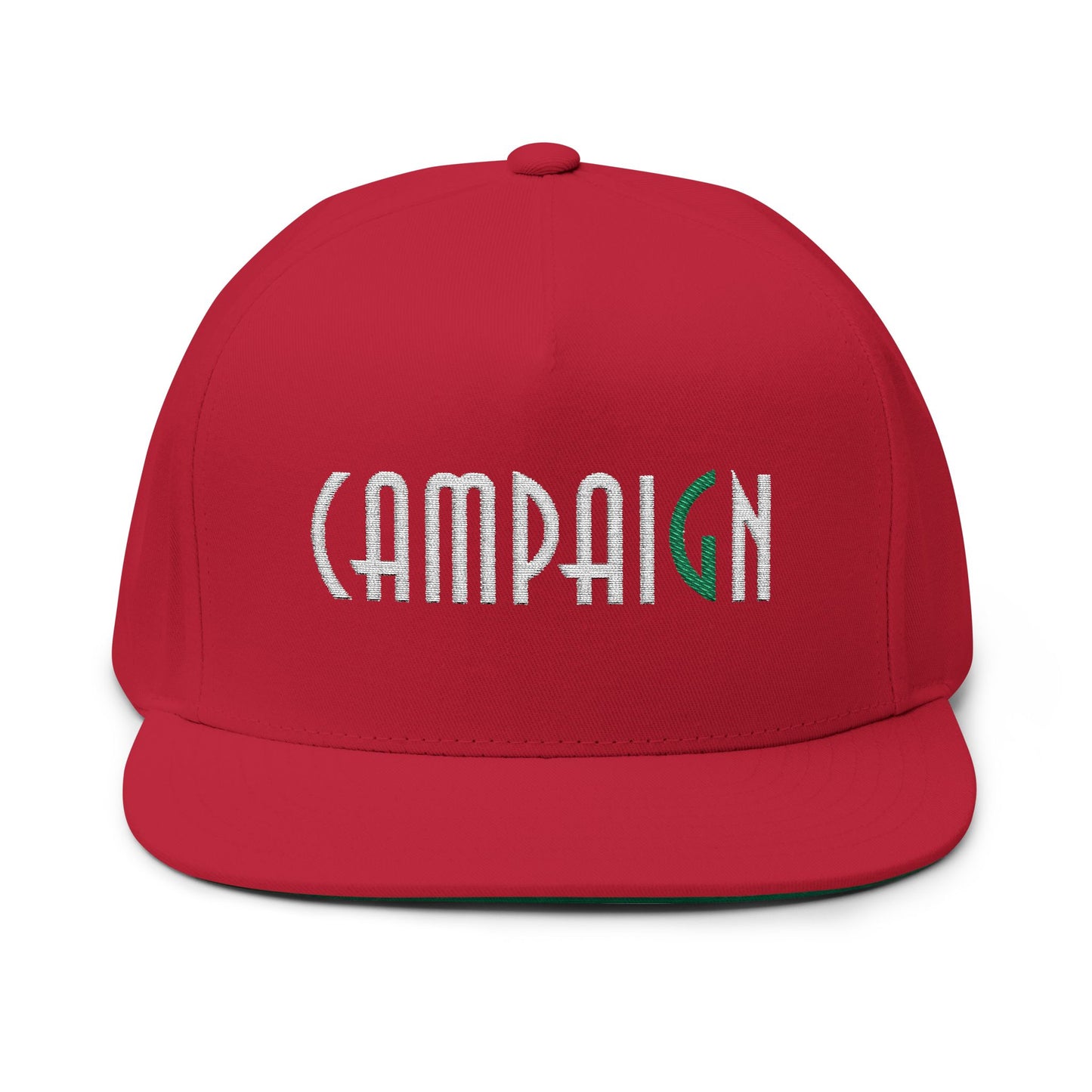 Flat Bill Cap Silent 'G' Embroidered Hat