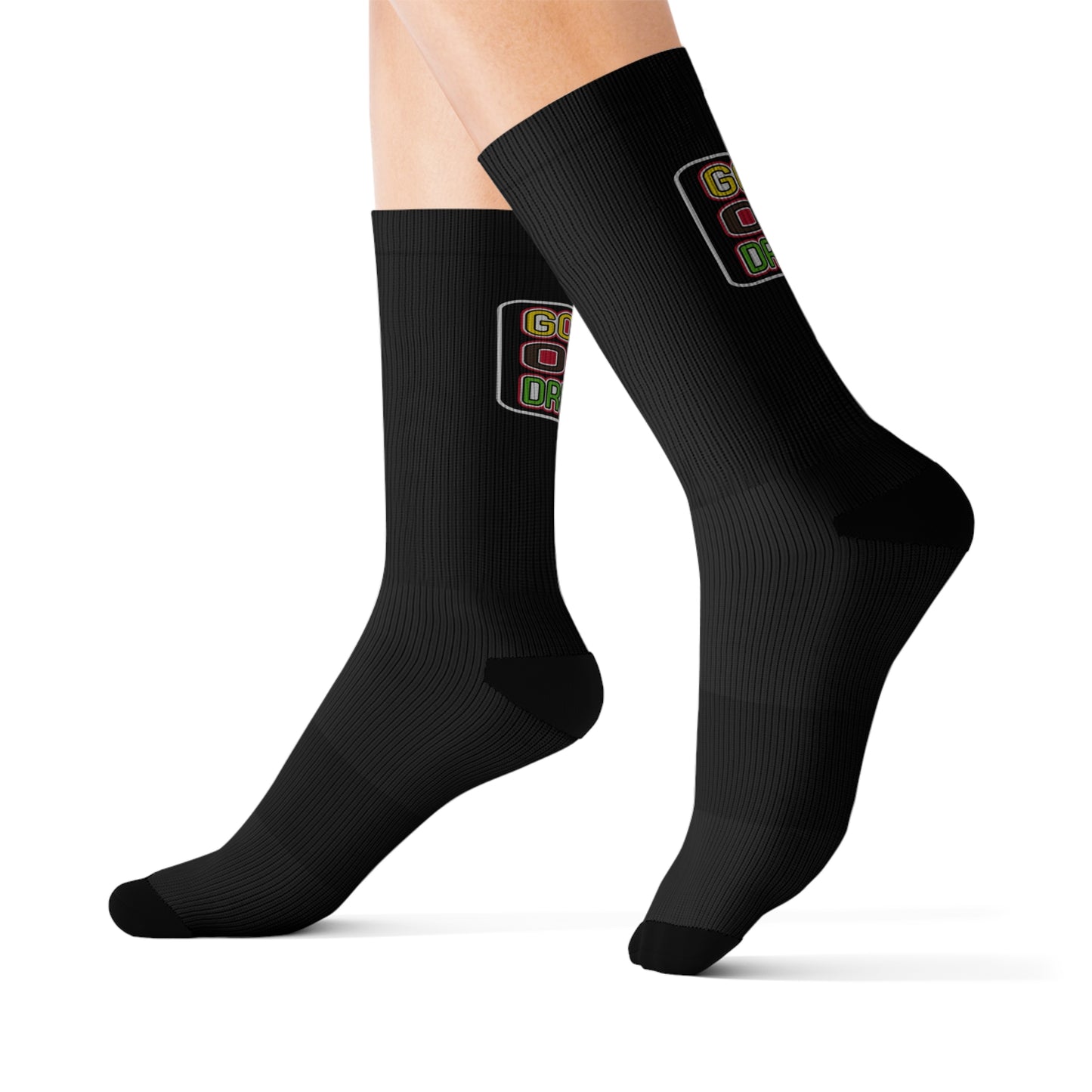 Gold.Oil.Drugs Graphic Design Sublimation Socks