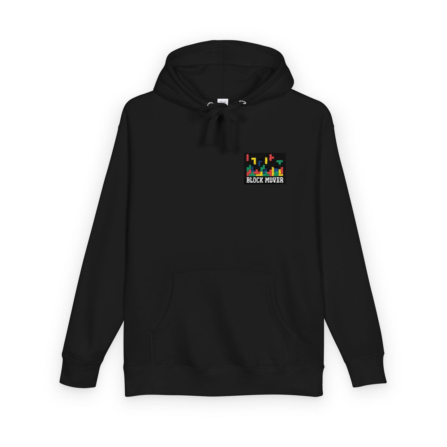 'Block Mover' Embroidered Unisex Fleece Hoodie, Cozy Sweatshirt, Trendy Pullover, Casual Wear, Everyday Comfort