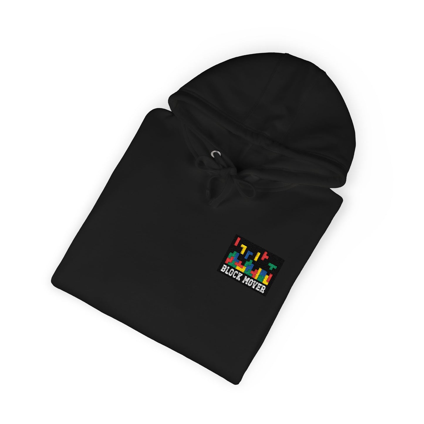 'Block Mover' Embroidered Unisex Fleece Hoodie, Cozy Sweatshirt, Trendy Pullover, Casual Wear, Everyday Comfort