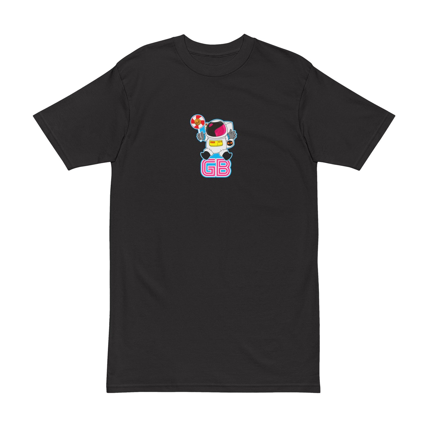 Men's Heavyweight Tee with Space Beaver Design, Streetwear Style