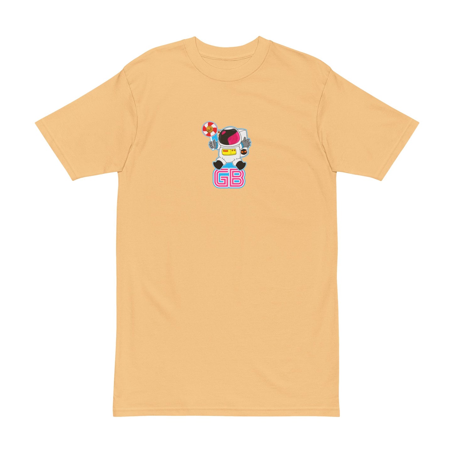 Men's Heavyweight Tee with Space Beaver Design, Streetwear Style