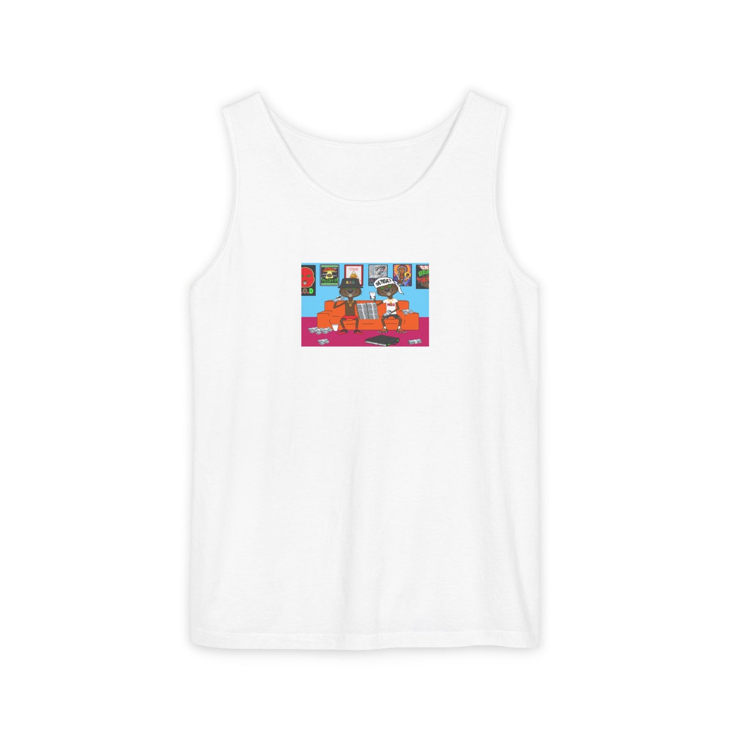 Tank Top - Two Beavers One Couch Graphic Design