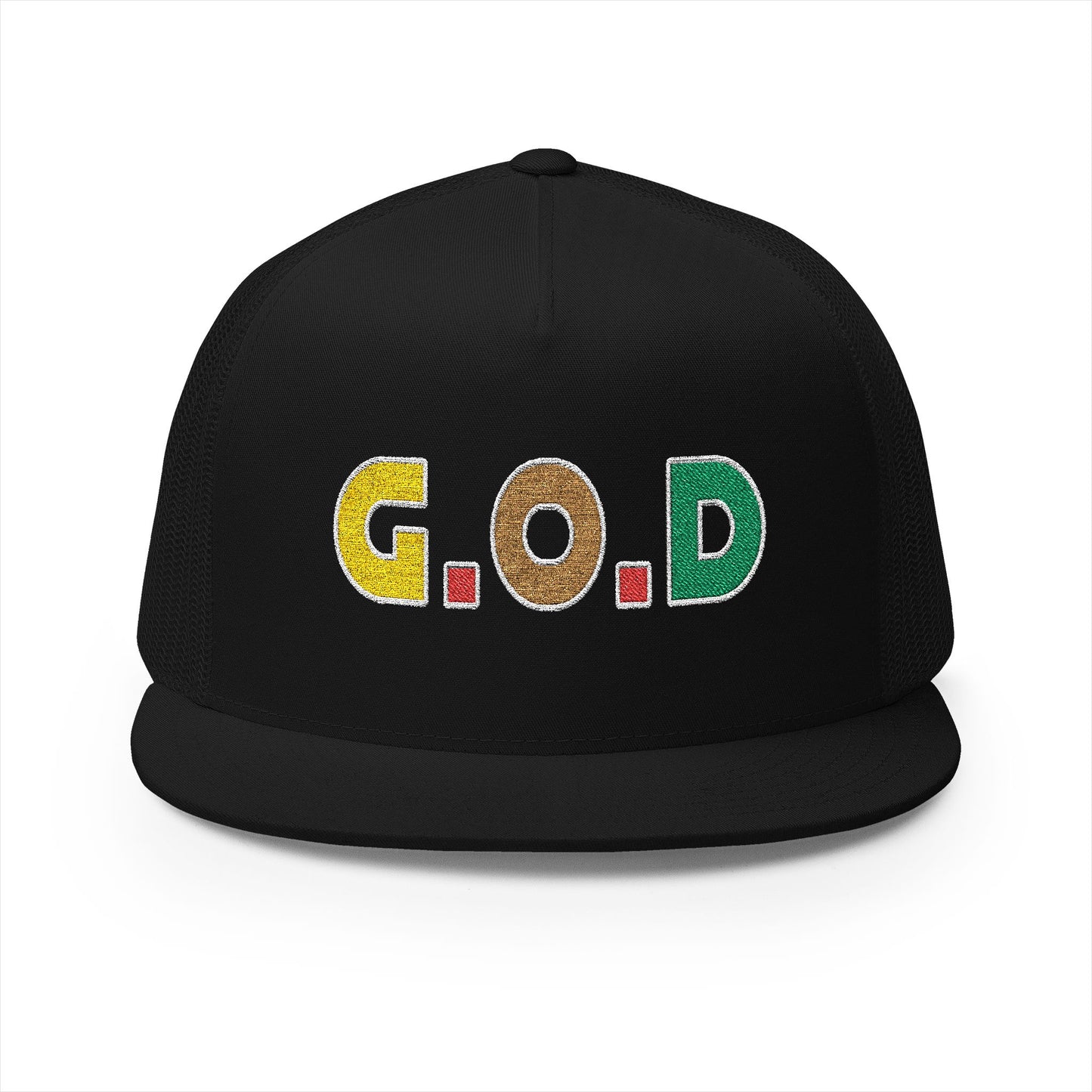 Trucker Cap - 'Gold Oil Drugs' Embroidery Design