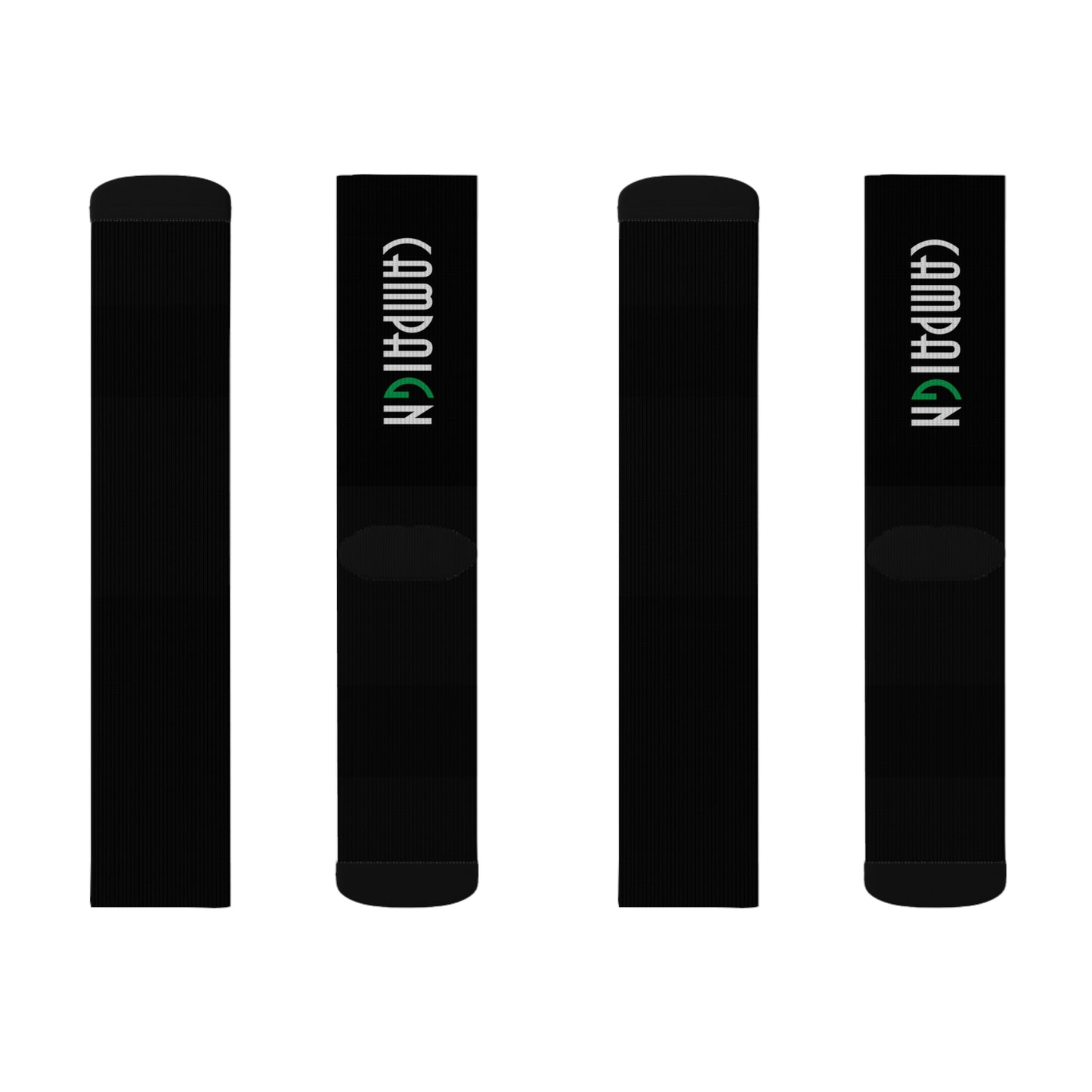 'Campaign' Black Sublimation Socks, Trendy Socks for Everyday Wear