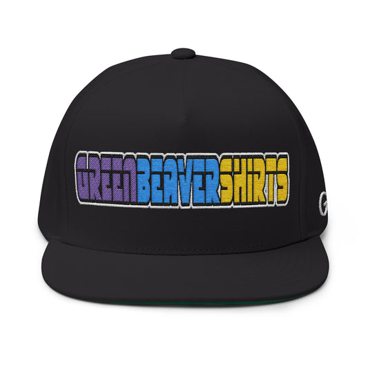 GREENBEAVER Shirts Flat Bill Cap w/ Green Underbrim