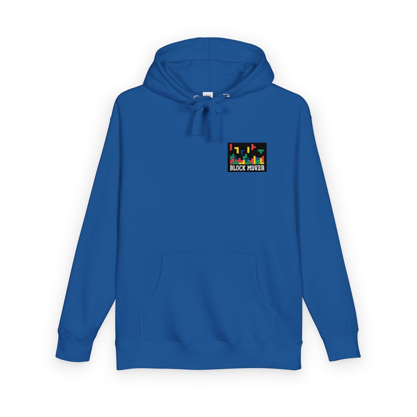 'Block Mover' Embroidered Unisex Fleece Hoodie, Cozy Sweatshirt, Trendy Pullover, Casual Wear, Everyday Comfort