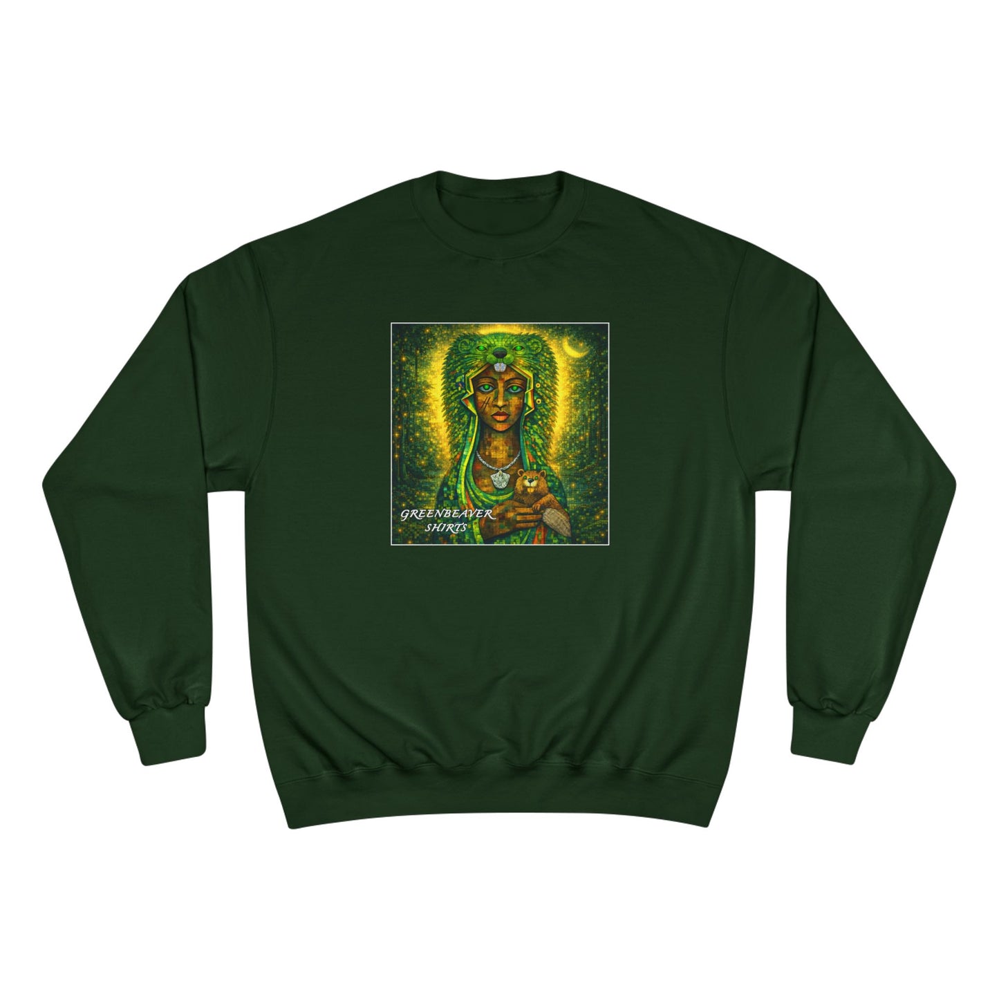 Green Madonna Champion Sweatshirt