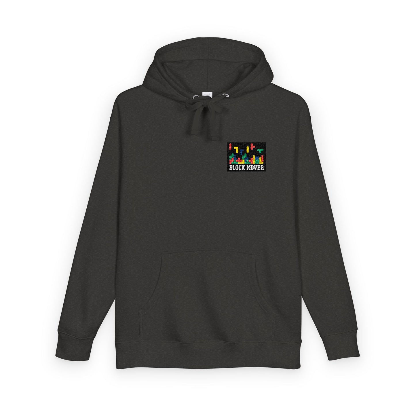 'Block Mover' Embroidered Unisex Fleece Hoodie, Cozy Sweatshirt, Trendy Pullover, Casual Wear, Everyday Comfort