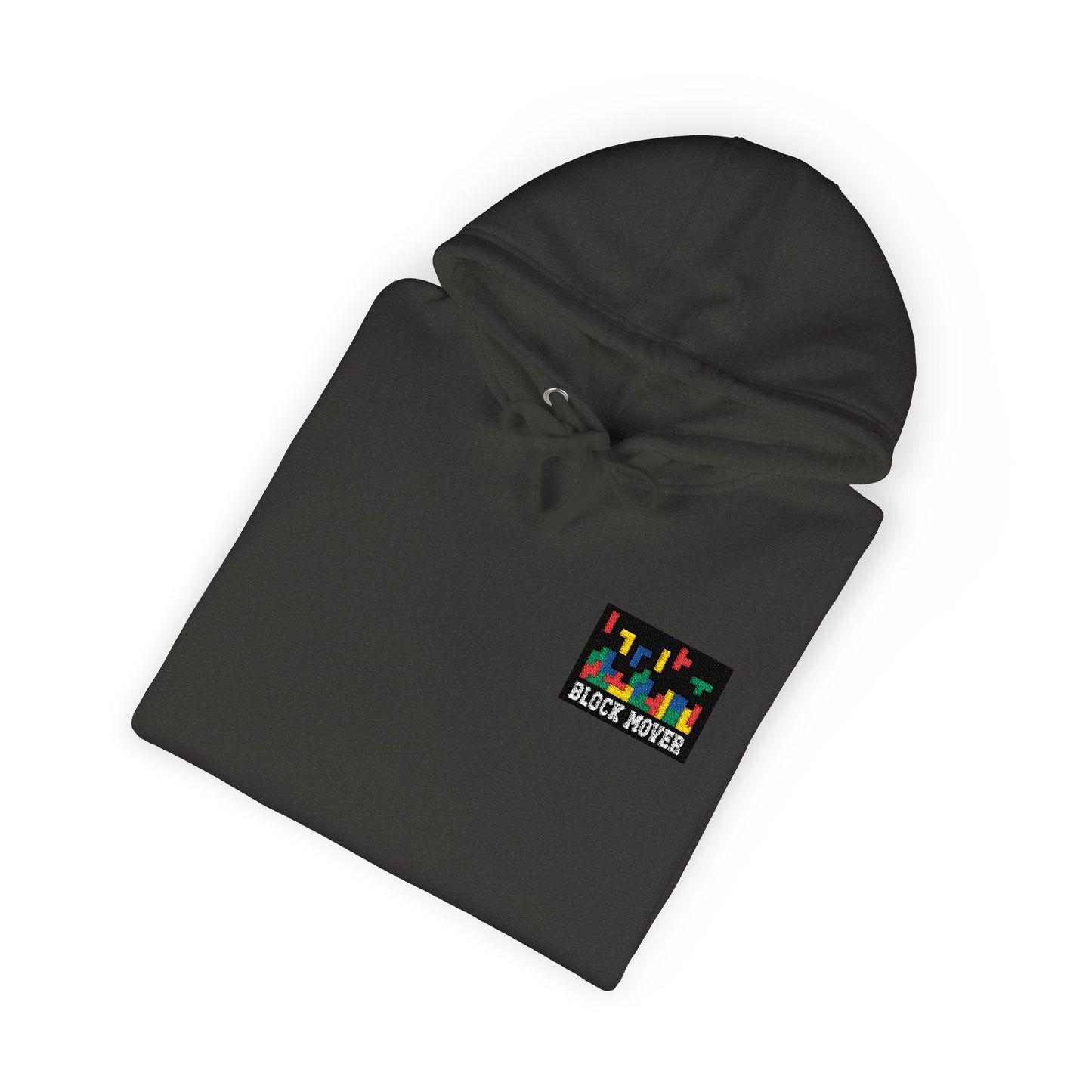'Block Mover' Embroidered Unisex Fleece Hoodie, Cozy Sweatshirt, Trendy Pullover, Casual Wear, Everyday Comfort