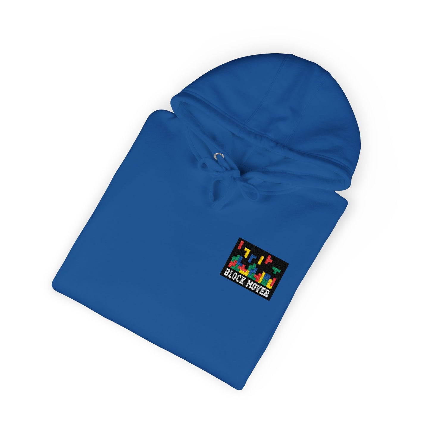'Block Mover' Embroidered Unisex Fleece Hoodie, Cozy Sweatshirt, Trendy Pullover, Casual Wear, Everyday Comfort